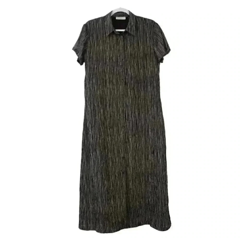 Vintage Valerie Stevens Maxi Dress Sz 10P 100% Silk Flowy Striped Sheer Chiffon